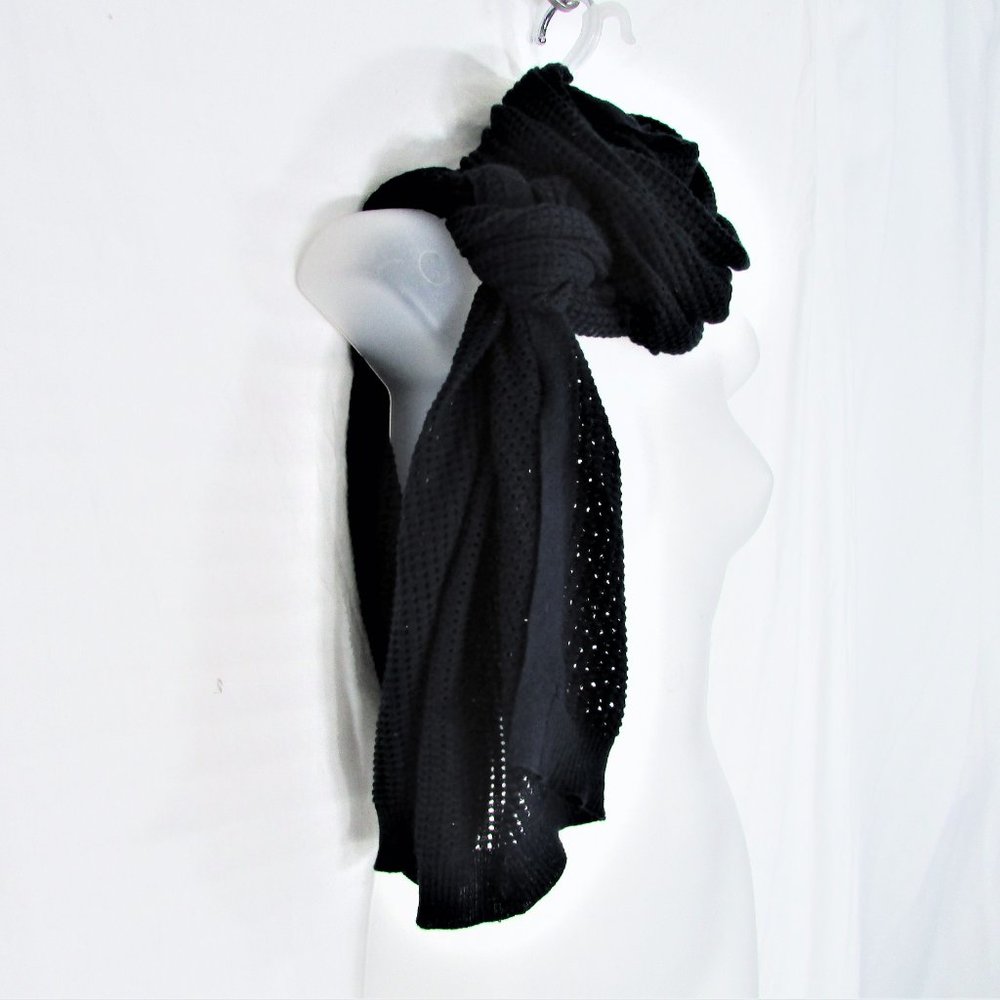 Gap Navy Open Weave Scarf 108x24 - image 3